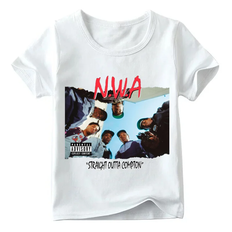 Children NWA Straight Outta Compton T shirt Summer Baby Boys/Girls Band Hip Hop Short Sleeve Tops Kids Casual T-shirt,HKP558 children hip hop clothing t shirt long sleeve shirt leggings short pants 4pcs set girls boys street dance costume y919