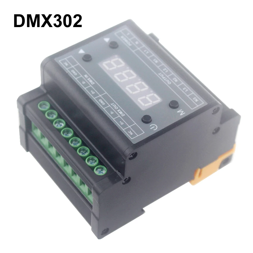 DMX302 3 канала Triac 220v Led Dmx диммер 220v выключатели со светодиодным индикатором для Светодиодная лампа 110 w/220 w задней кромки затемнения