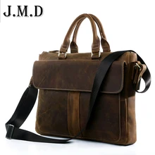 Бренд настоящая Crazy horse кожаная мужская сумка высокого качества винтажный портфель сумка на плечо сумка для ноутбука