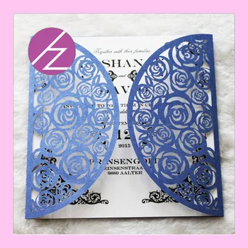 

12pcs /lot free shipping laser cut rose cards paper crafts wedding party invitation cards greeting cards event supplies QJ-116