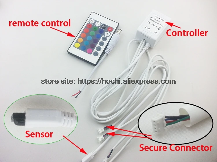 HochiTech ИК контроллер/Wifi контроллер телефон приложение для автомобиля RGB ангельские глазки мотоцикл RGB светодиодный светильник дом RGB полоса светильник