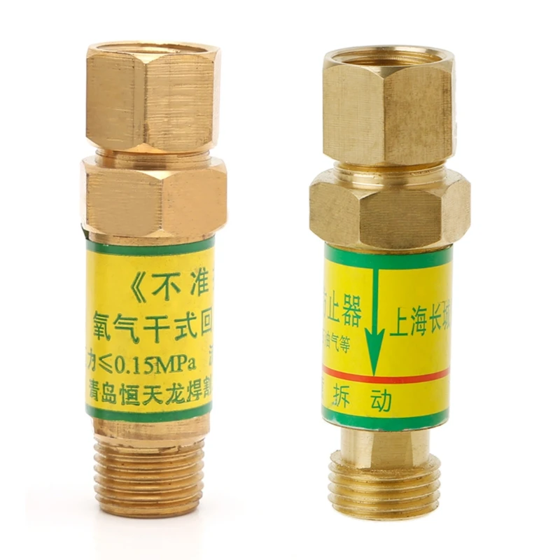 

BENGU Flashback Arrestor M16x1.5 Oxygen Acetylene Check Valve For Pressure Reducer Cutting Torch