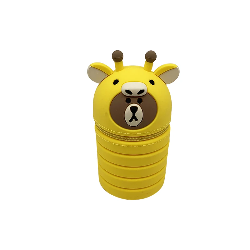 

Q UNCLE Pencil Case Kawaii Stationery Giraffe Pen Container Decompression Telescopic With Zipper Pen Case School Supplies