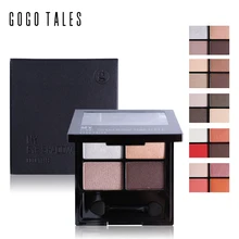 4 цвета Тени для век макияж Shimmer матовая растушевки теней порошок тени для век Палитра Минеральная Макияж Nude 3D глаза