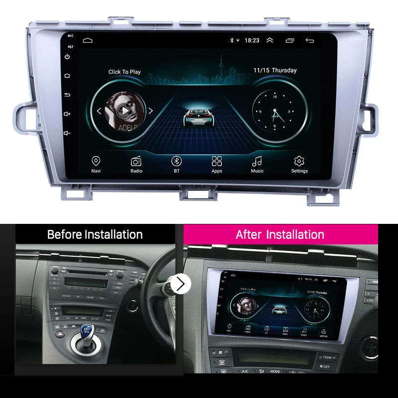 

Best preferred navigation system Car Radio Android 8.1 Multimedia Player for Toyota Prius GPS BLUETOOTH Head Unit Stereo Device