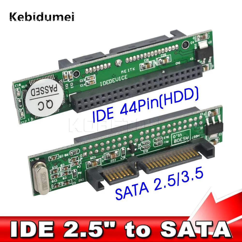 

Kebidumei IDE to Sata 2.5 inch IDE Female 40 pin port to 2.5 Sata Female 1.5Gbs Support ATA 133 100 HDD CD DVD Serial Adapter