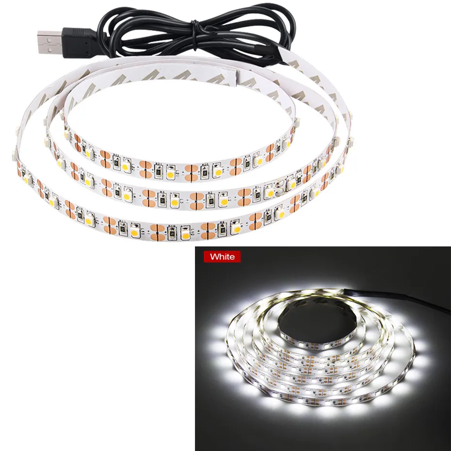 5 В USB Мощный светодиодный светильник 2835 SMD RGB светодиодный светильник под шкаф ТВ Настольный ПК экран подсветка шкаф Kitch cocina A1 - Цвет: Cold White