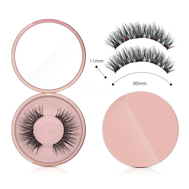 

genailish Magnetic eyelashes kit handmade natural waterproof crul long 5 magnets eyelashes makeup set false lashes 1 pairs