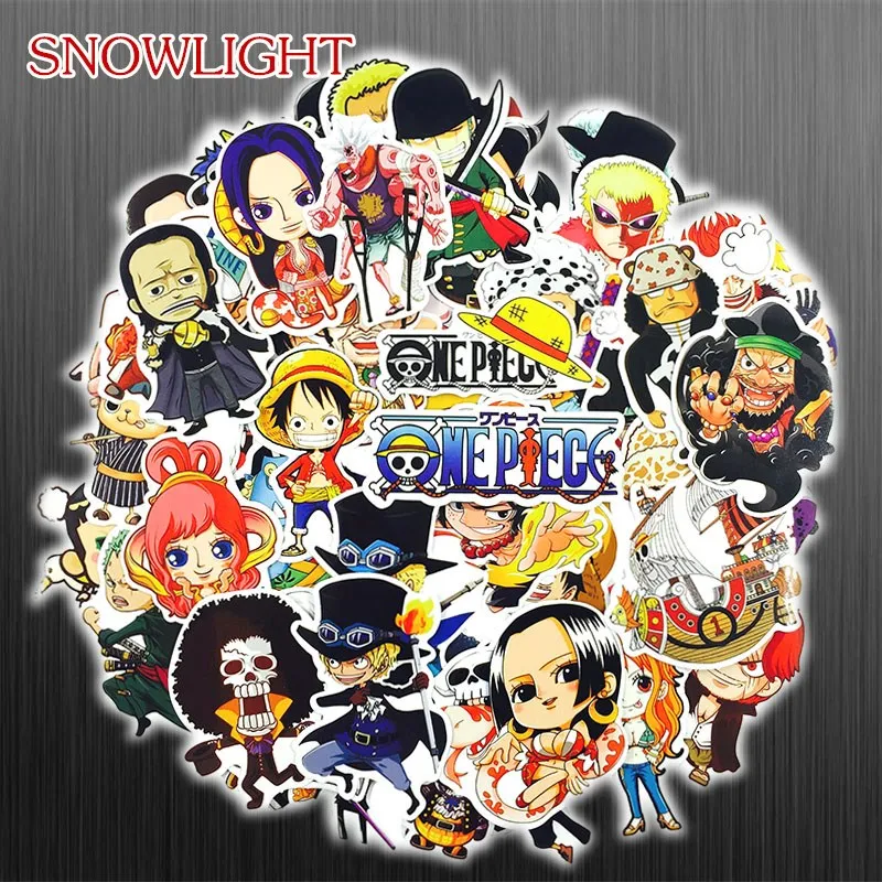 61 Pcs/Lot Anime ONE PIECE Luffy Stickers For Car Laptop PVC Backpack Home Decal Pad Bicycle PS4 Waterproof Decal