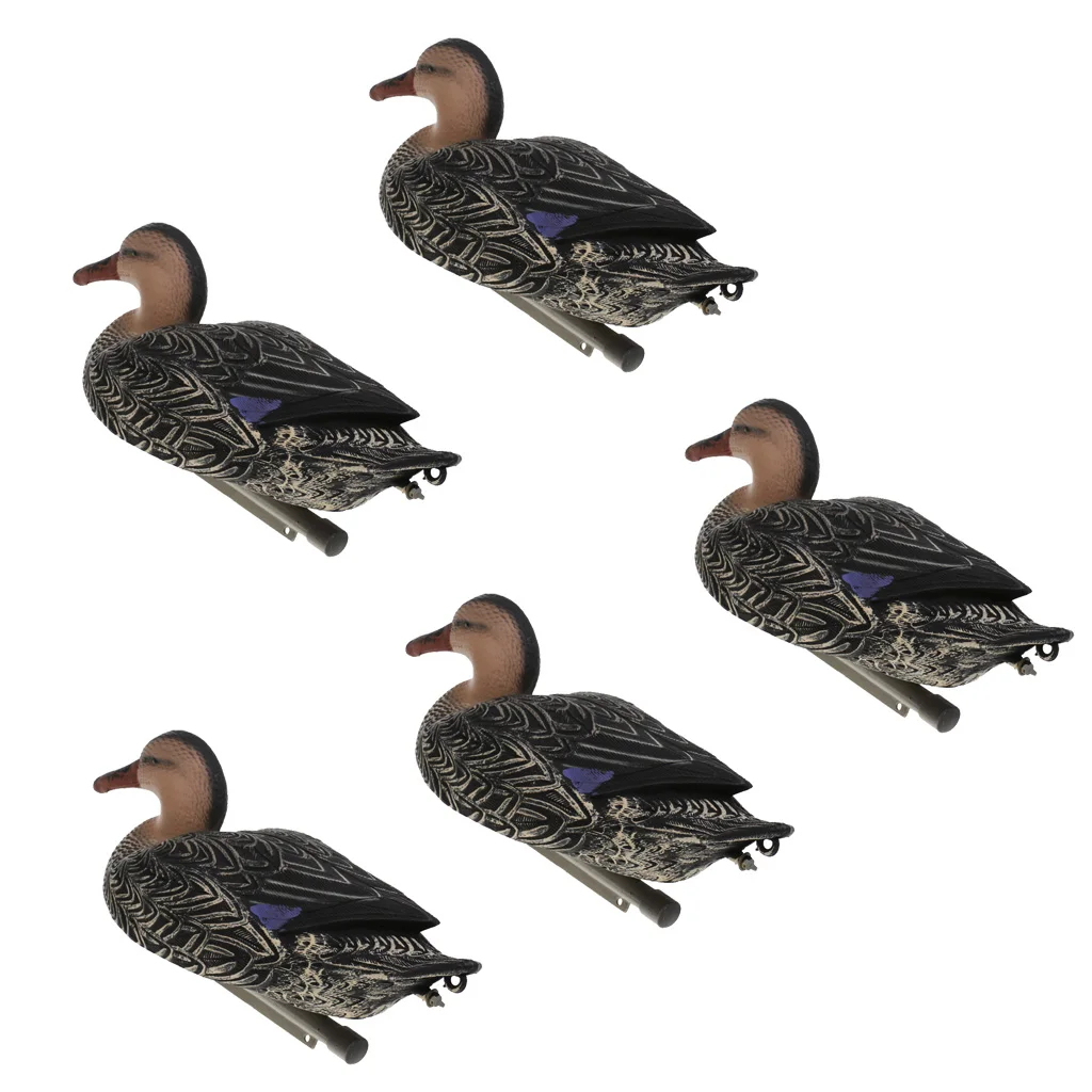 Set of 5 Mallard Duck Decoy Hunting Decoys Hunter Greenhand Gear Garden Yard Decorative Lawn Ornaments Floating Duck Decoy