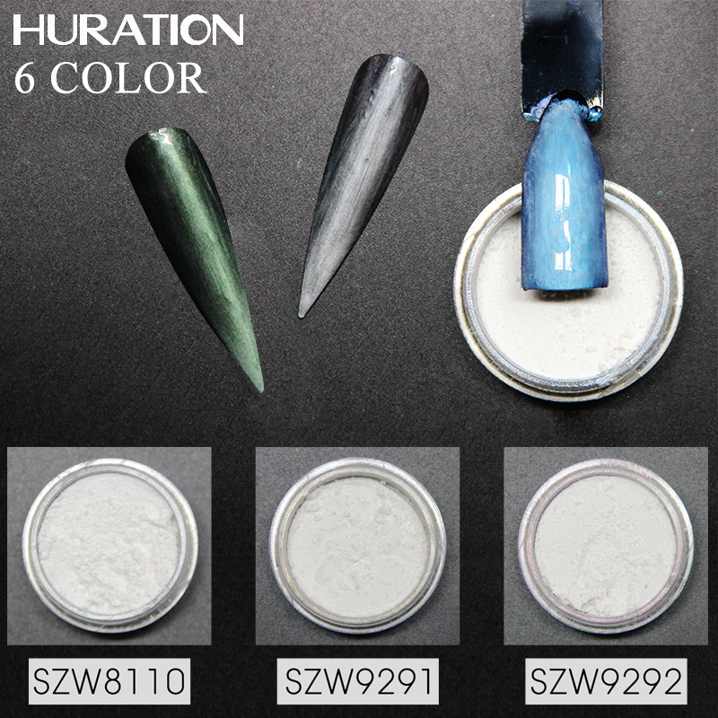 

Huration 1g 6 Colors Nail Art Shining Rubbing Nail Glitter Powder Decoration Nails Holographic Glitter Manicure Nail Art Powder