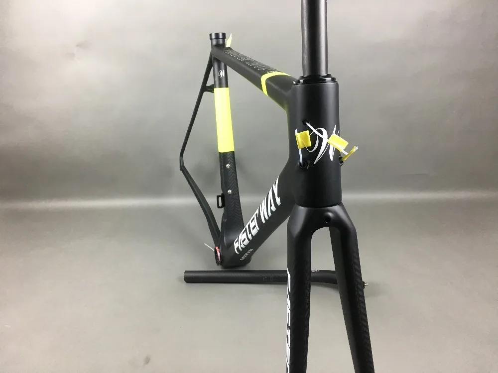 Clearance classic design FASTERWAY PRO full black with no logo carbon road bike frameset:carbon Frame+Seatpost+Fork+Clamp+Headset,free ems 60