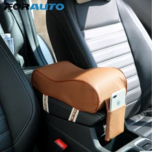 FORAUTO автомобильный подлокотник, коврики из искусственной кожи, автомобильная центральная консоль, автомобильный держатель для телефона, универсальный подлокотник, набор аксессуаров