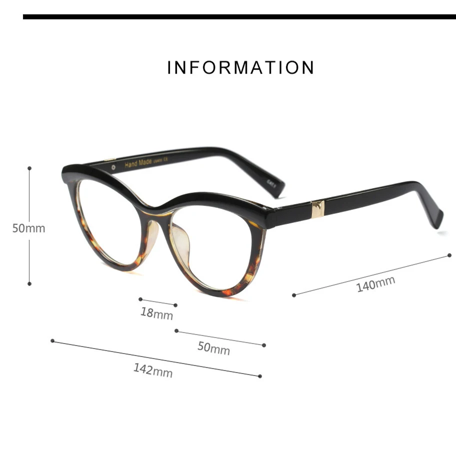 KOTTDO кошачий глаз прозрачные очки Оптические оправа для женщин lunette de vue