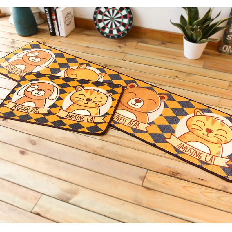 

Cartoon Animal Floor Mat Cute Living Room Strip Carpet Coffee Table Foot Pad Door Mat Bedroom Bathroom Absorbent Pad 040 y
