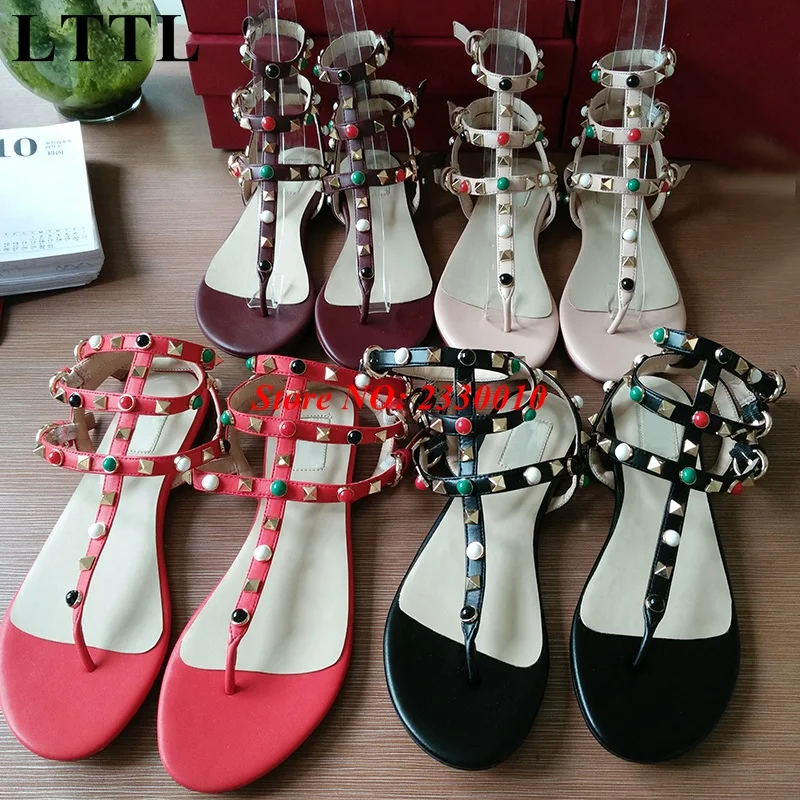 gladiator sandals with stones