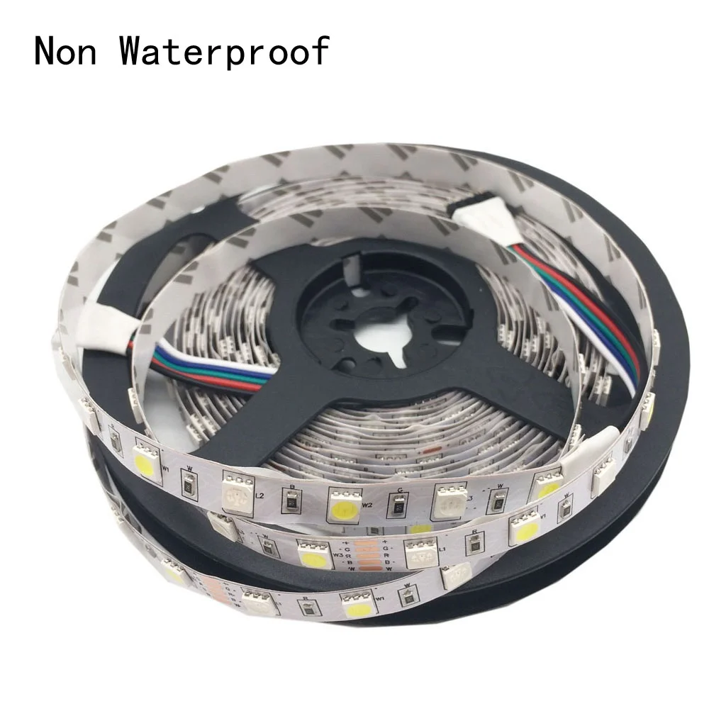 5 м DC12V 60led/M 5050 SMD RGBW/W светодиодные полосы набора Led Гибкий свет + WIFI114 RGBW контроллер + Усилитель Kit + Мощность адаптер