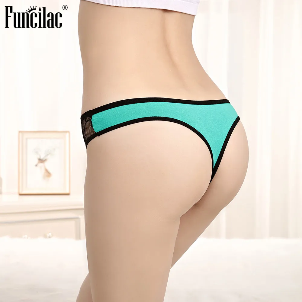 FUNCILAC Lace Transparent G String Sexy For Women Ladies Underwear Thong String Seamless Underpant Low Waist Bikini 1 Piece