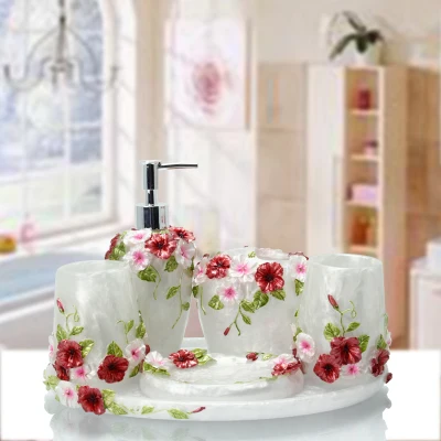 5pcs 6pcs/set Resin Bathroom Accessories Sets/Dispensers/Dishes/Toothpaste Holders/tray/Bathroom Tumblers/Bathroom Products 5pcs 6pcs/set Resin Bathroom Accessories Sets/Dispensers/Dishes/Toothpaste Holders/tray/Bathroom Tumblers/Bathroom Products