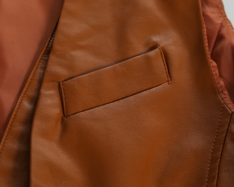 Ретро дизайн поддельные два предмета Блейзер приталенная жилетка костюмы простой тонкий промытый жилет из искусственной кожи жилеты модные однотонные