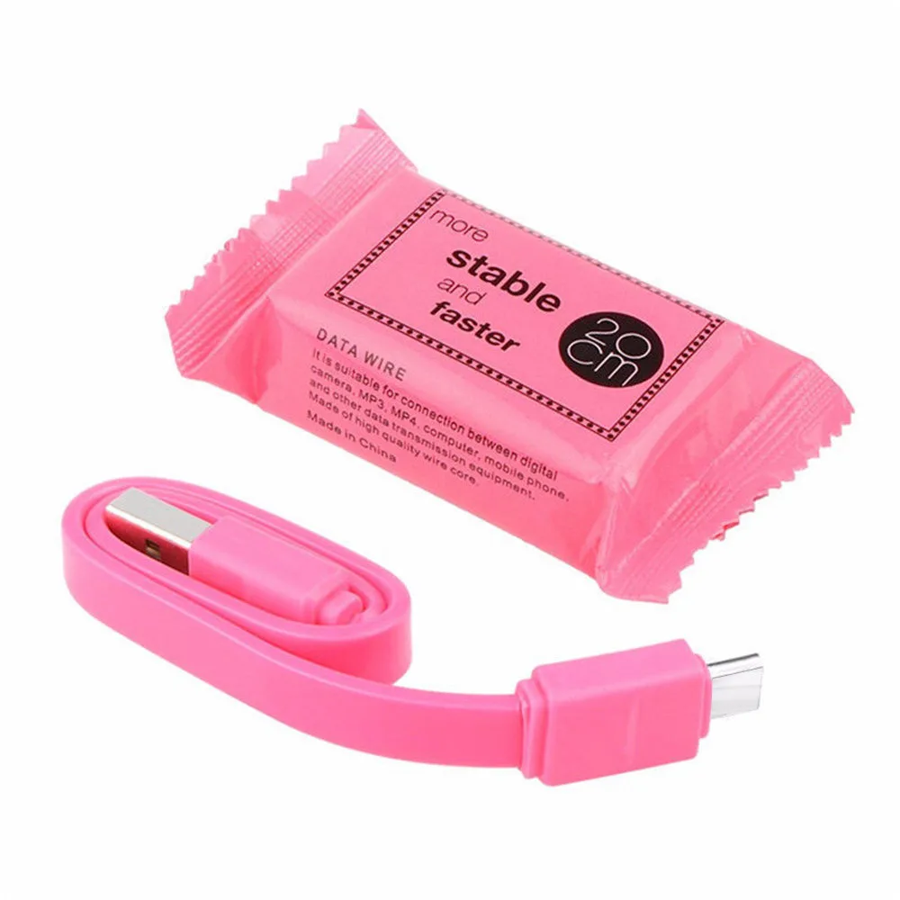 Мини usb кабель для зарядки Micro 20 см короткий плоский зарядный шнур мини