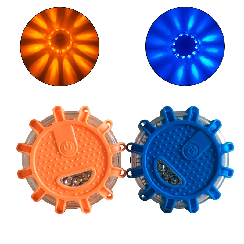 

Geoeon 2Pcs Led police emergency lights Warning Night Lights Safety Road Flare Emergency Lights Base For Car Truck Boat D517