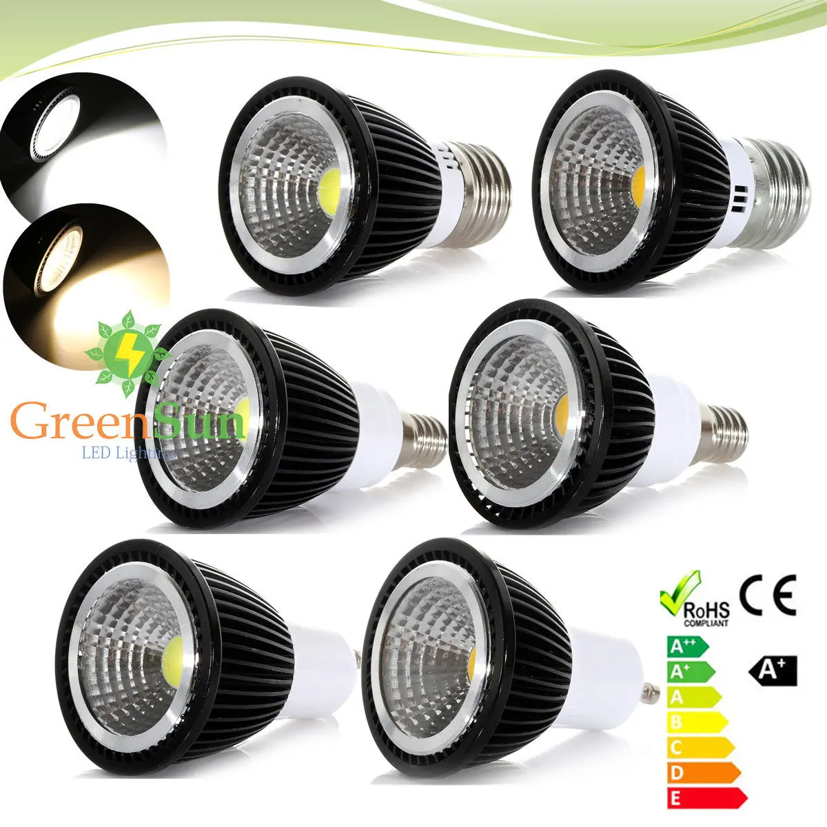 

Ultra Bright GU10/E14/E27 3W 5W 220V Spot Light LED Dimmable COB Spotlight Lamp Bulb