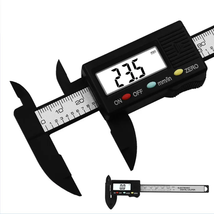 150 мм 6 дюймов ЖК-дисплей цифровых электронных углеродного волокна штангенциркуль микрометр измерительный инструмент