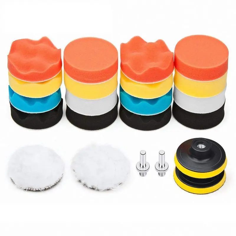 Car Foam Drill Polishing Pad Kit 22 PCS 3 Inch Buffing Pads | Автомобили и мотоциклы