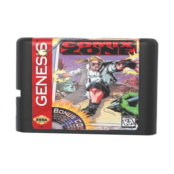Comix Zone 16 bit MD Game Card For Sega Mega Drive For