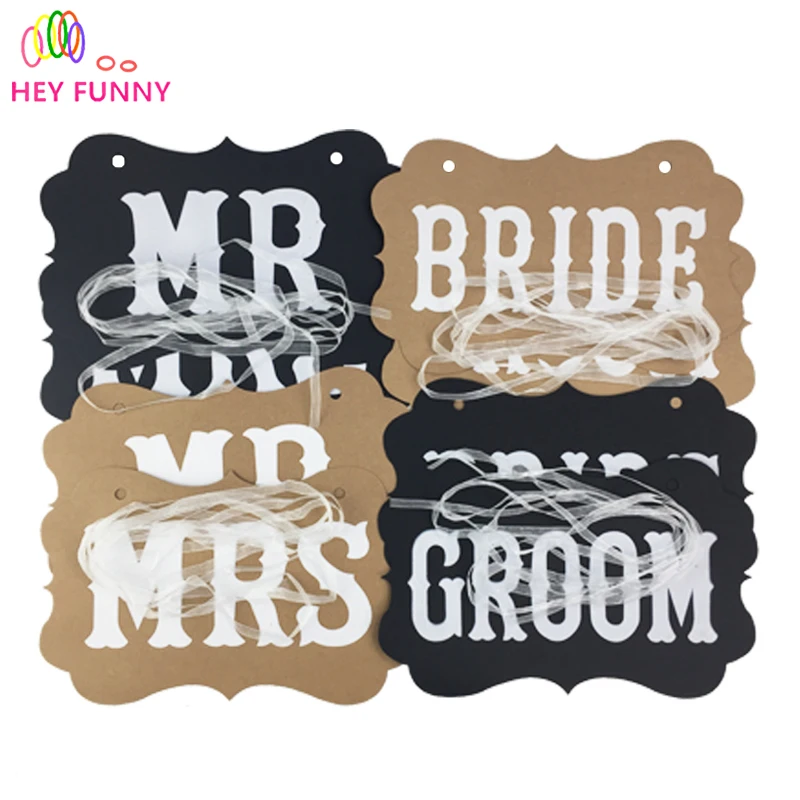 1 компл. DIY mr Mrs Бумага доска + ленты Войдите Photo Booth Реквизит Свадебные украшения