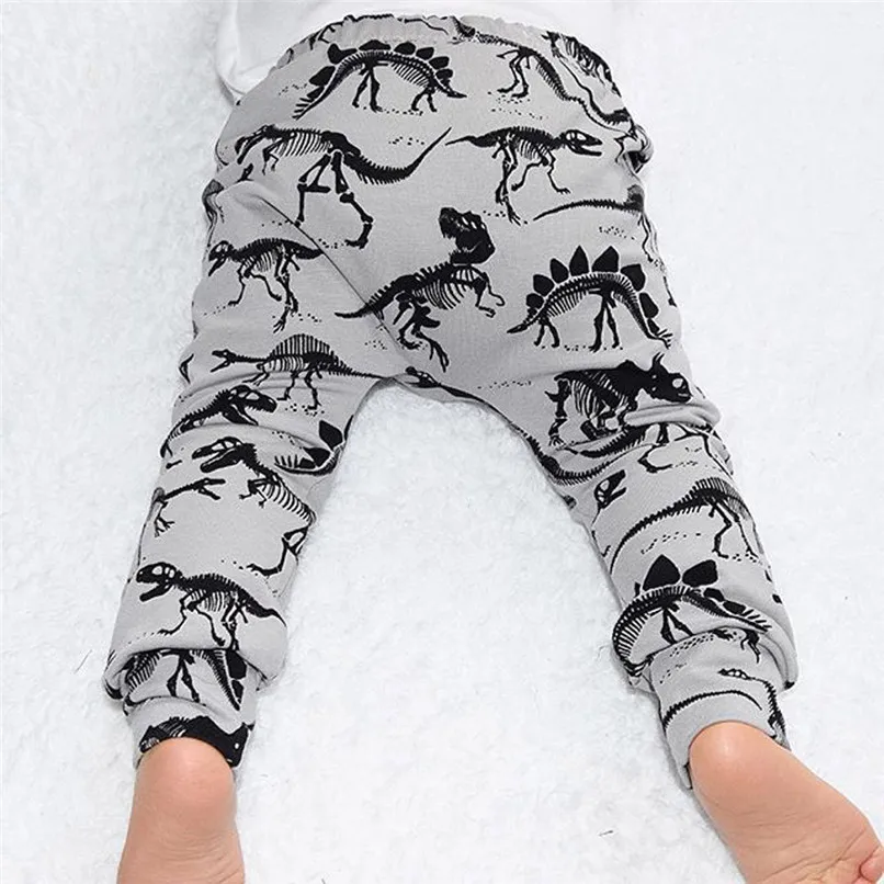 Fashion Boys Pants Toddler Baby Boy Cotton Dinosaurs Print Elasticity