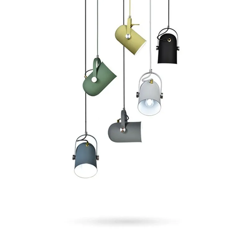 

Modern Pendant Lights For Dining Room Colorful Bedroom Adjustable Angle Restaurant Decor Kitchen Hanging Lamp Fixtures