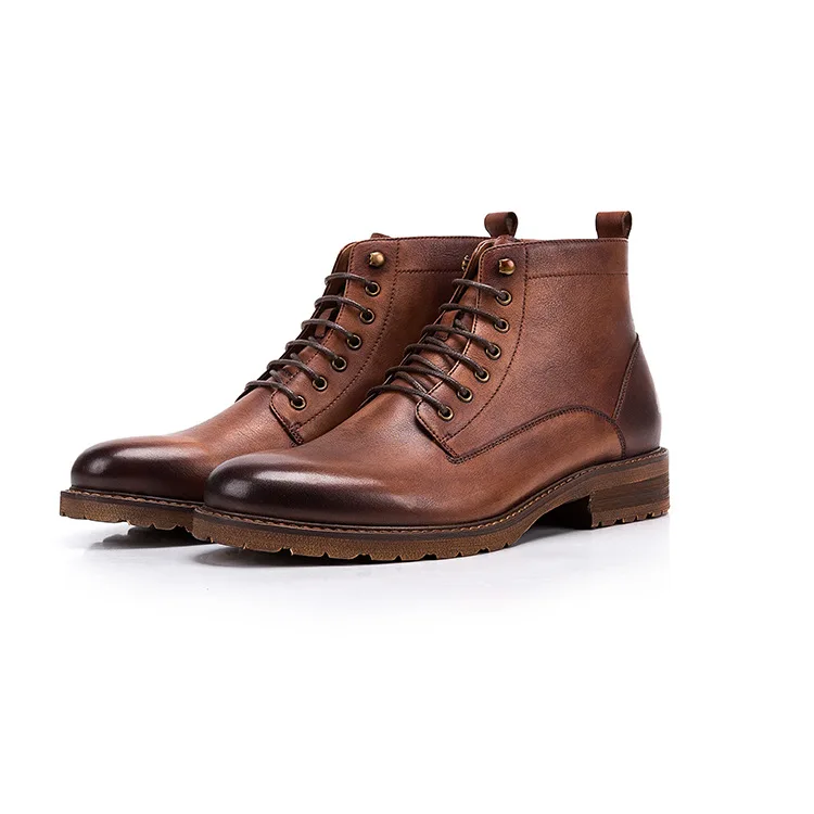 Цвет: желтый QYFCIOUFU Bota Masculina/дышащие ботинки челси на шнуровке мужская одежда из натуральной кожи модные мужские ботинки в стиле милитари Sapatos - Цвет: Цвет: желтый