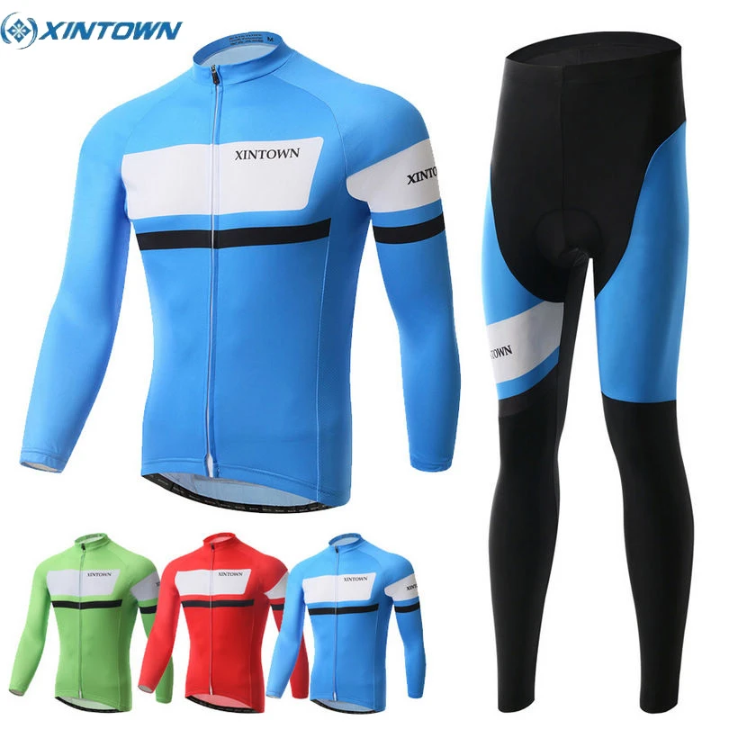 XINTOWN Men's Long Sleeve Cycling 