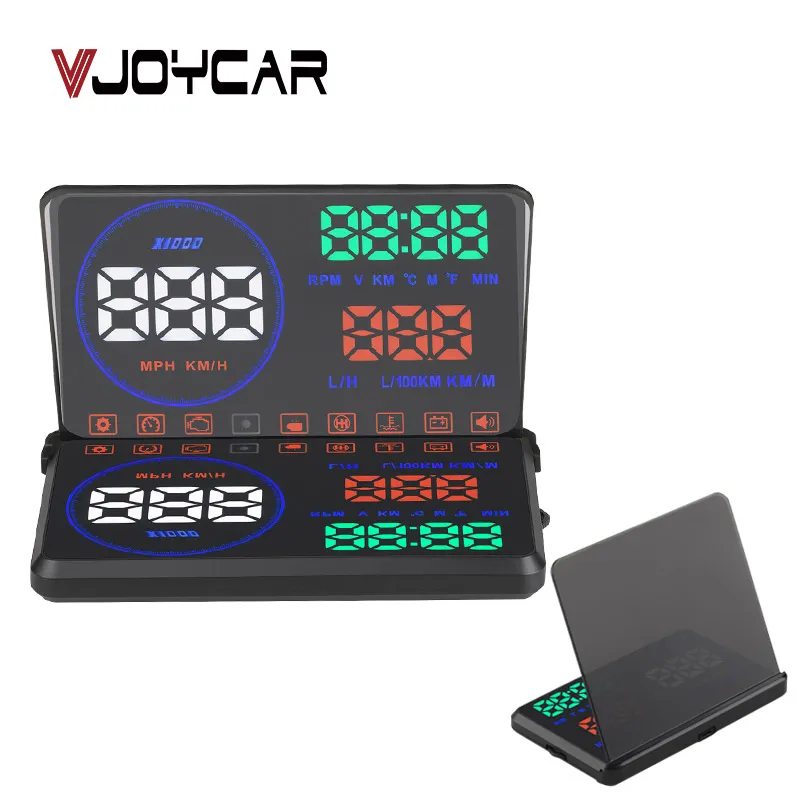

Hud Speedometer Head-Up Display OBD2 EUOBD Port BRP Speed Alarm 5.5 '' Fuel Consumption Car Speed Projector HUD Dropshipping 35