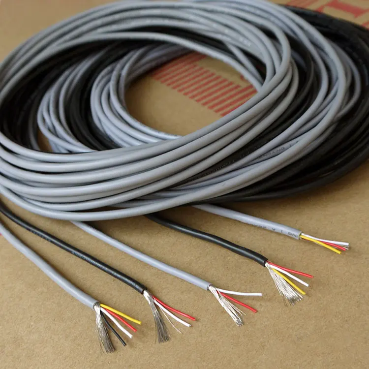 

UL2547 22/24/26/28AGW Signal Shielded Wire 2,3,4,5 Cores PVC Insulated Tinned Copper Audio Line Headphone DTY Control Cable Cord