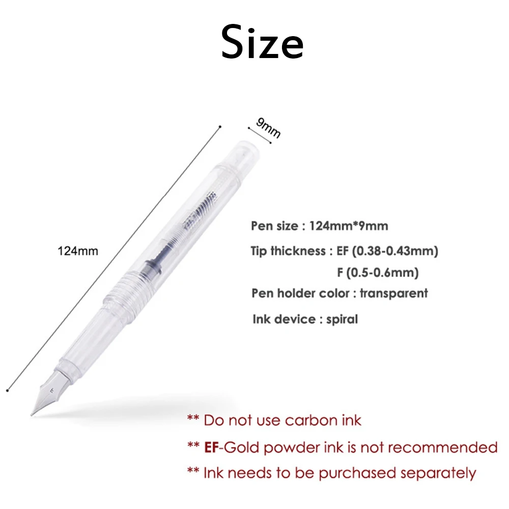 0.38//0.5 transparent clean fountain pen art painting font scrapbook DIY supp ue