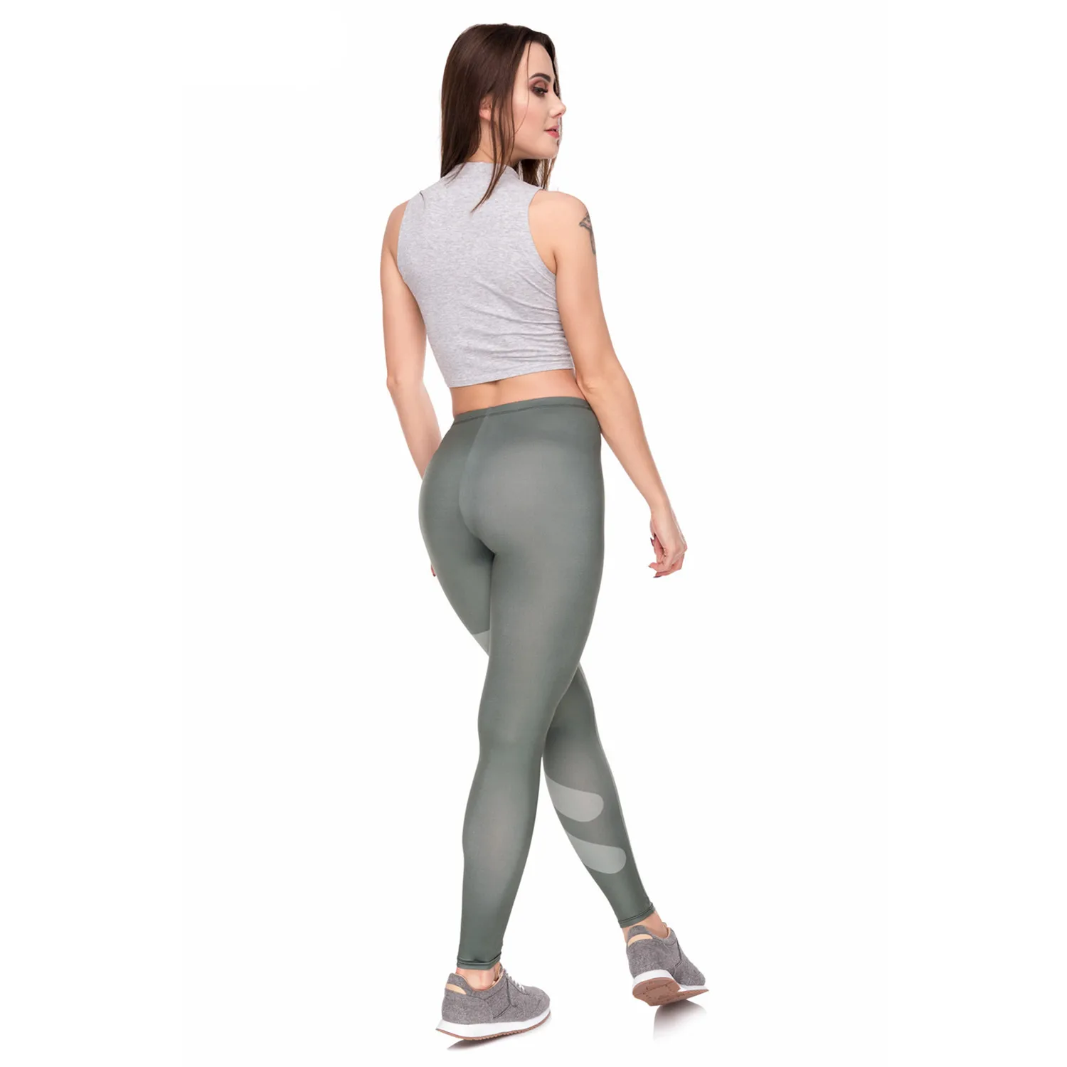 Women Fitness Leggings Workout High Waist Leggins Sexy Jeggings Khaki Arrow Printed Pants Push Up Athleisure Slim Skinny Legging Leggings