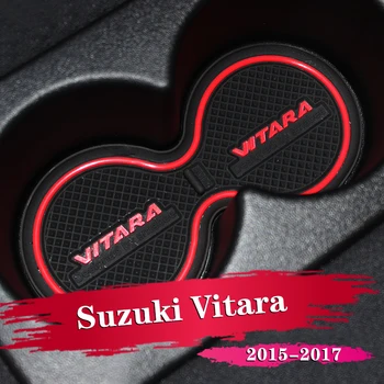 

17Pcs For Suzuki Vitara 2015 2016 2017 Car Accessories Inner Gate Slot Pad Non-Slip Cup Mats Anti Slip Door Groove Mat Interior