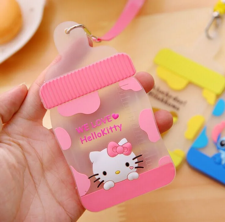

Kawaii 2Colors - Silicone Milk Bottle Design 12.5*7.2CM Neck Hanging BUS & ID Card Holder Case Pouch BAG Holder