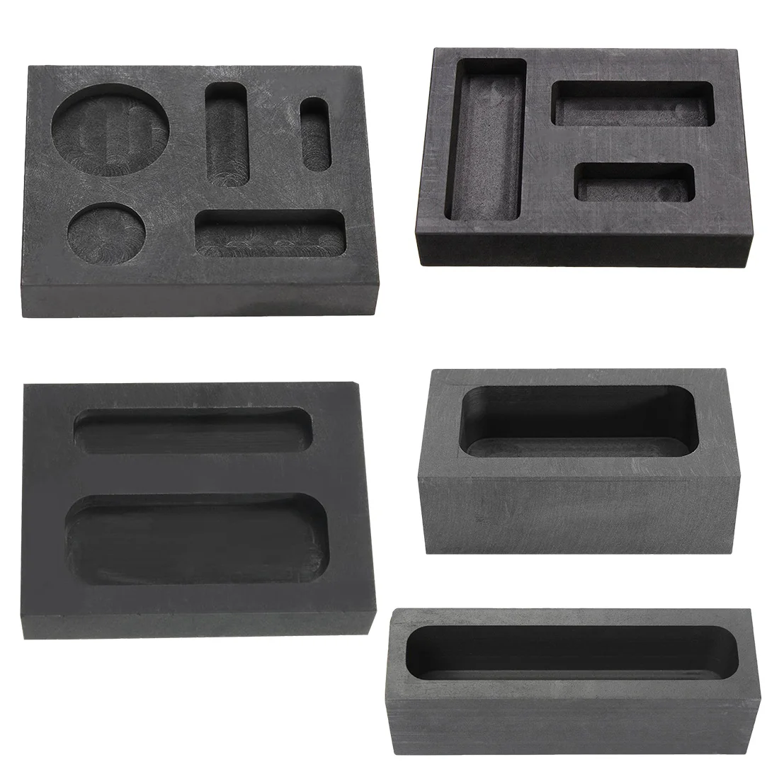 

Accessories Melting Graphite Crucible Silver Gold Melting Goove Metal Molds Crucible for Hit Casting Refining Scrap 1/2/3/5 Hole
