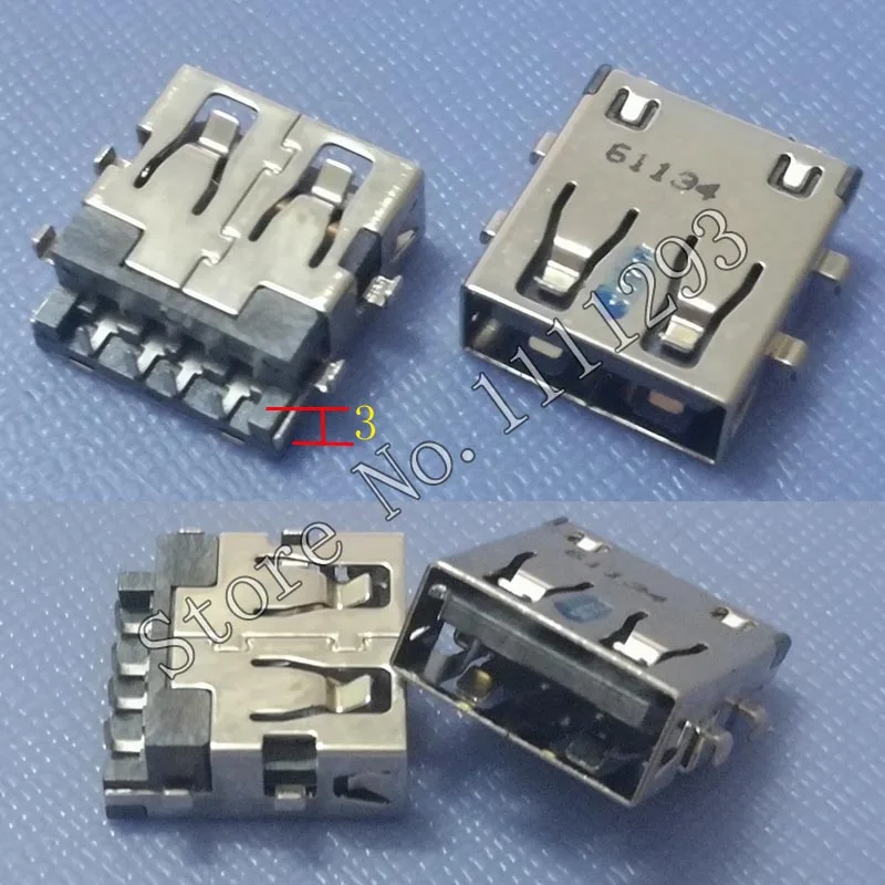 Разъем USB 10 шт./лот для Dell Inspiron 14 7000 7460 7560 Samsung NP270E5E 270E5E NP270E5V USB2.0 порт PCB to Top H 3 мм |