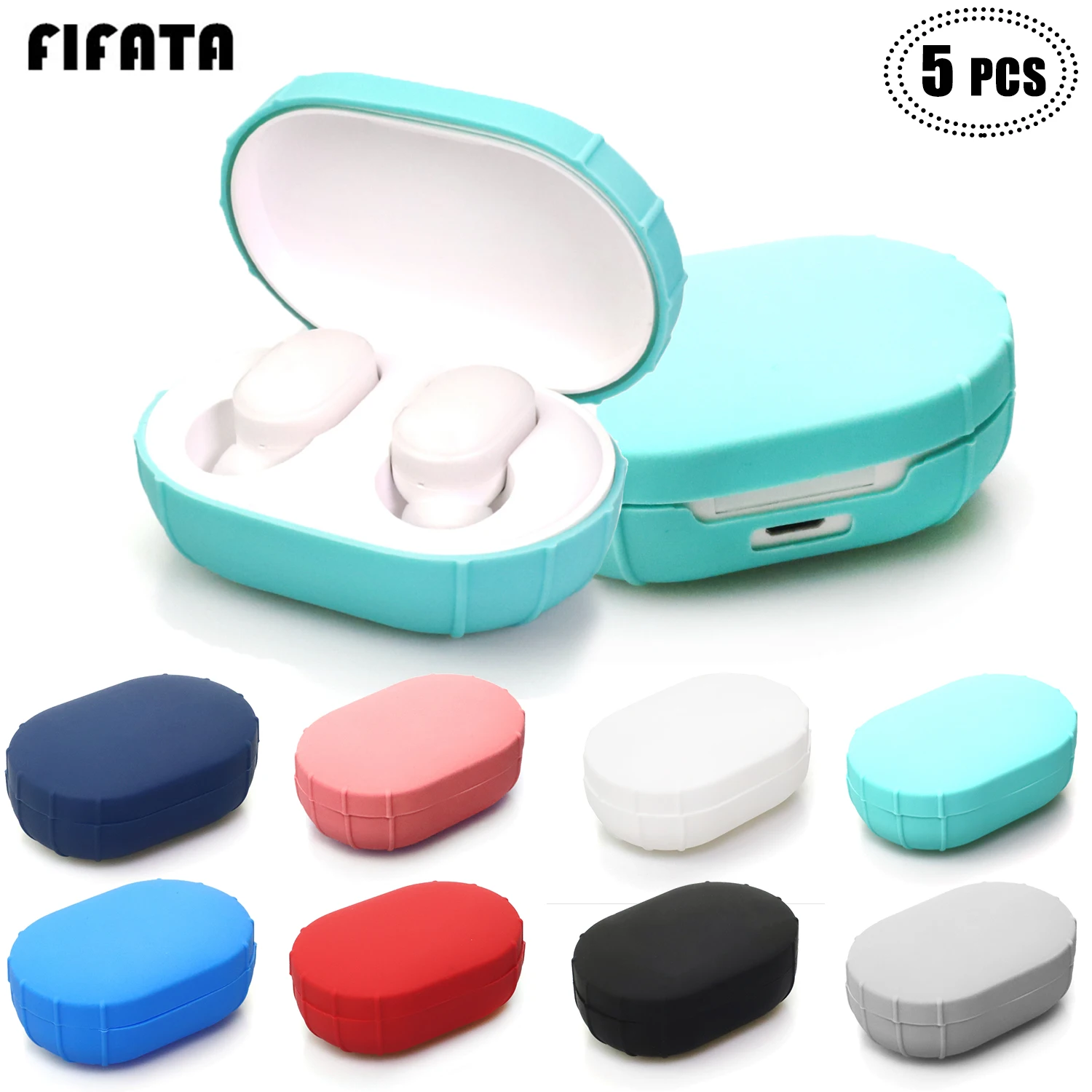 FIFATA 5 шт Мягкие TPU чехол силиконовый для Xiaomi Airdots молодежи Bluetooth Беспроводной