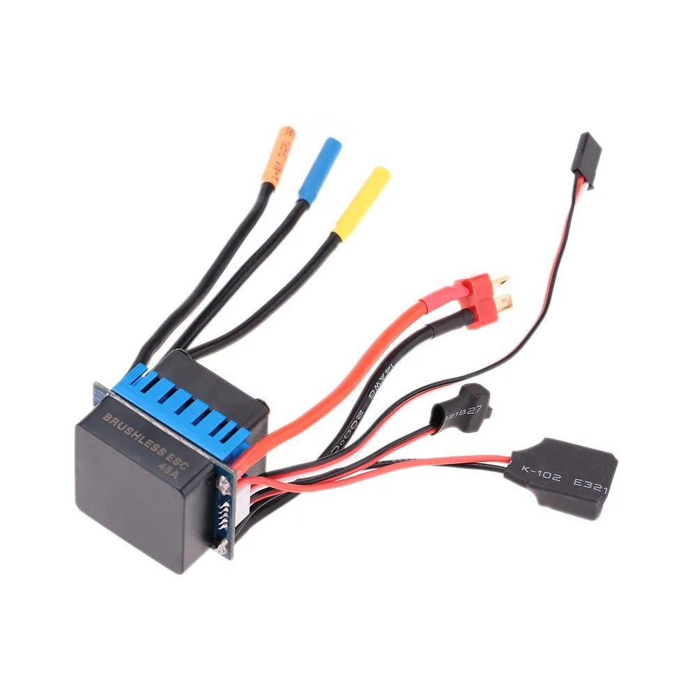 Tanie Rc F540 4370 3930 3300 3000kv bezczujnikowy bezszczotkowy silnik i 45A bezszczotkowy esc + karta programu dla 1 10 zdalnie sterowany samochód wyścigowy łódź