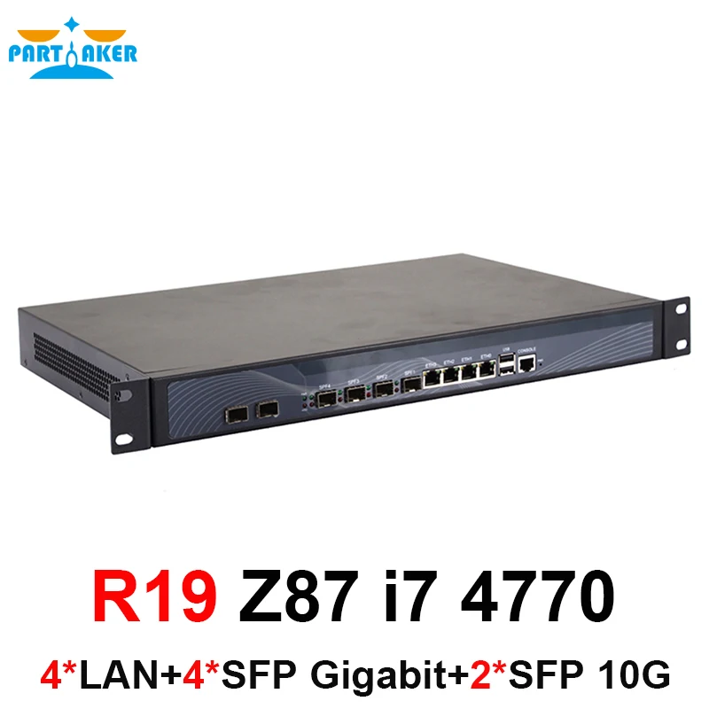 

PfSense Rackmount Router OS PC with Core i7 4770 SFP 4 LAN 6 SFP firewall network security 2GB Ram 8GB SSD
