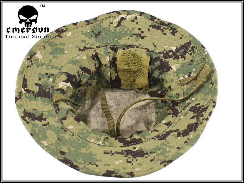 EMERSON-Chapéu Tático Militar do Exército, Camuflagem Boonie Chapéu, Anti-Scrape, Tecido De Grade, Cap De Caça, EM8740, Floresta, Exército, EM8740