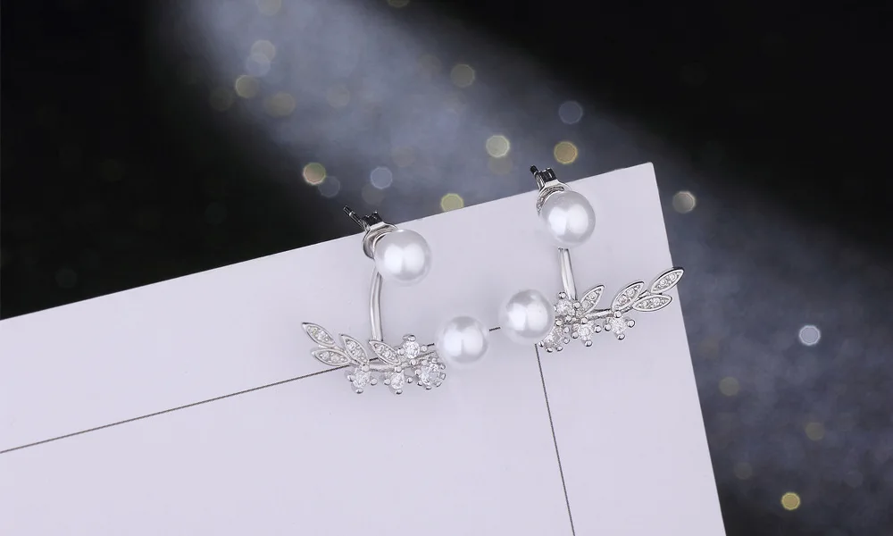 Женские серьги гвоздики из серебра 925 пробы с фианитами|fashion stud earrings|stud earringszircon