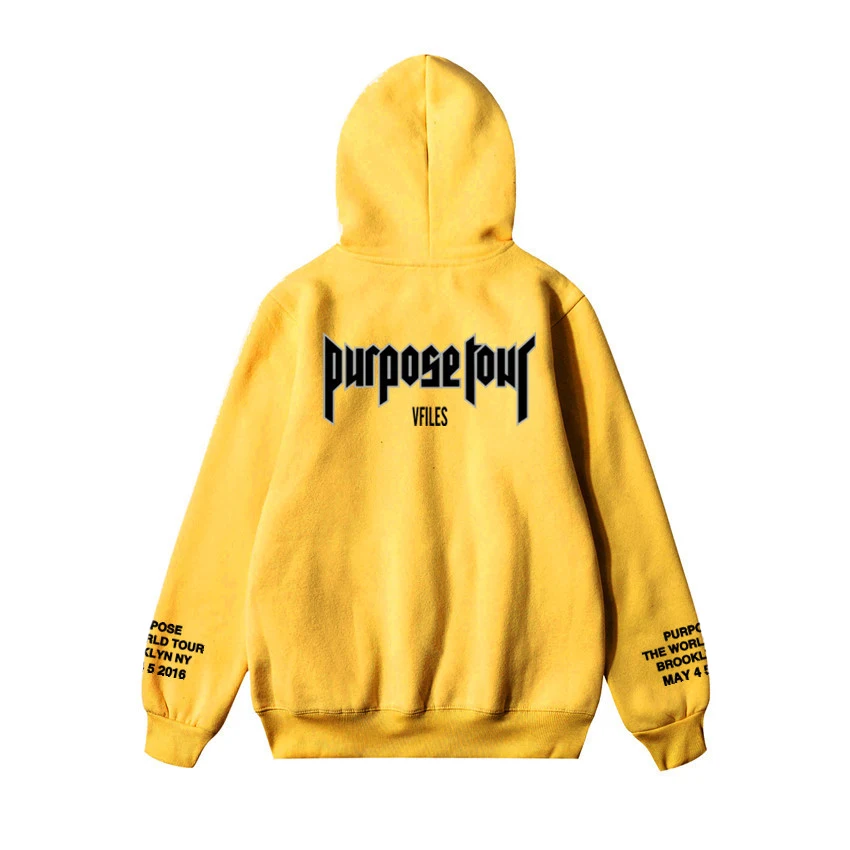 Vfiles Security Print Hoodie Justin Bieber Fog High Street Sweatshirt Bibb Purpose Tour Yellow Hoodie Lovers Couple Bts Hoodie