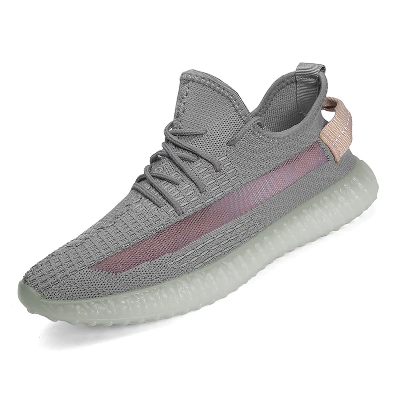 

Stylish Man Casual Shoes Male Lightweight Non-Slip Breathable Mesh Solid Green Gray Sneakers Male Walking Trainers